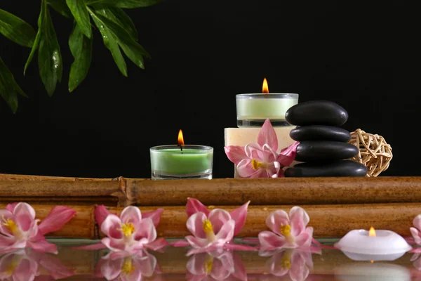 Spa products and flowers