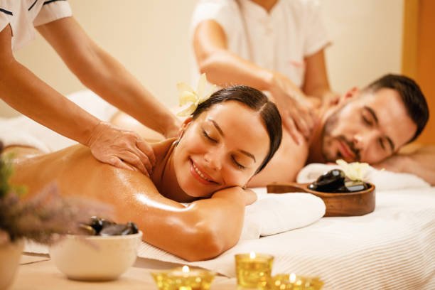 Person receiving a spa treatment
